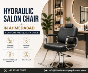 black hydraulic styling chair from Hi-Tech Beauty Equipment