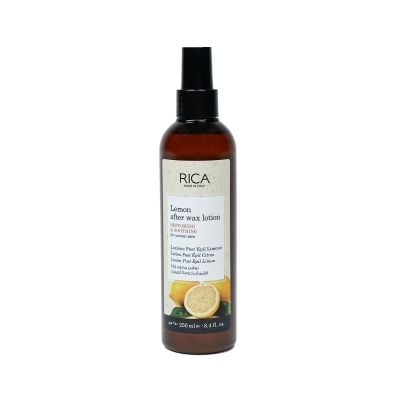 Rica Lemon After Wax Lotion | Post Waxing Cleansing for Normal Skin with Sunflower Oil, Jojoba Oil & Vitamin E - 250ml
