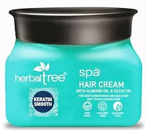 Herbaltree Spa Hair Cream with Keratin Smooth for Repair Damage Hair, Reduce Hairfall, Moisture Lock Hair