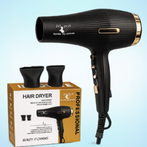 Black Innovate Hair Dryer with Two Nozzle