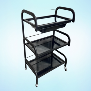 Black Metal 3-tier Trolley