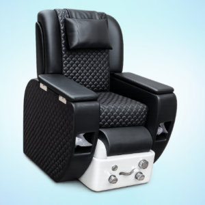 Black Rexine Manicure Pedicure Massage Chair