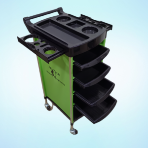 Green and Black JAXO Plastic Salon Trolley