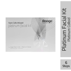Raaga Professional Stem Cells Infused Platinum 6 Step Facial Kit | Platinum Colloid, Argan Stem Cells | Restores Skin's Moisture (61 gm)