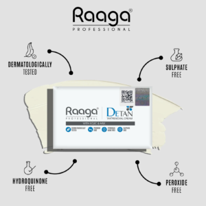 Raaga Professional De-Tan Pack | Tan Removal Cream with Kojic and Milk | Dermatologically Tested - 12g x 6 (72 gm)