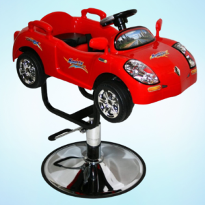 Red Steel Kids Hair Cutting Chair