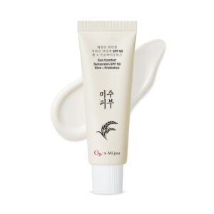 O3+ Mijoo Korea Sun Comfort Lightweight & Moisturising Sunscreen SPF 50 with Rice Probiotics 50g