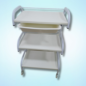 White 3-tier Rolling Salon Trolley