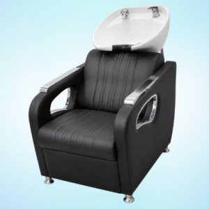 black and white backwash chair