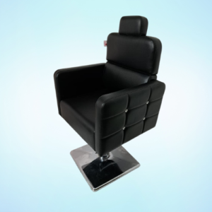 diamond-tufted hydraulic salon chair