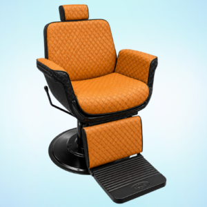 distrnctive ornage dimond stitched PU leather chair