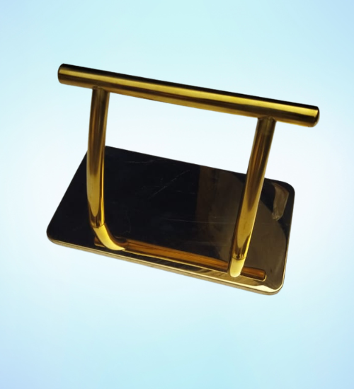 gold finished stainless steel footrest