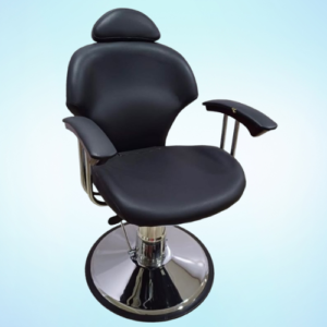 hi-tech sleek black leather salon chair