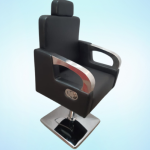 metalic arms and hydrualic salon chair