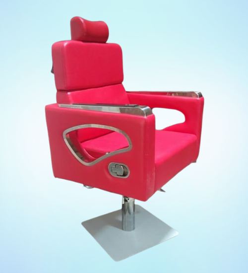 red leather hydraulic salon chair