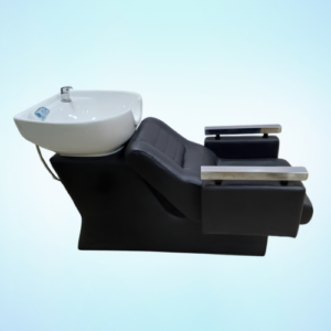 rexine-upholstered seat hair wash chair