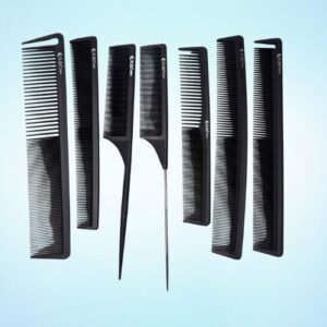 CombZone 6-Piece Carbon Fiber Hair Styling Kit
